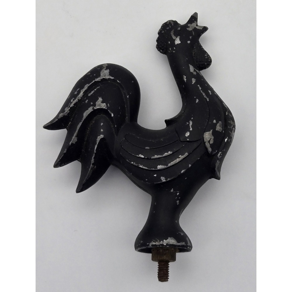 Metal Rooster Drawer Pull Cabinet Knob Black Farmhouse Rustic Primitive Decor